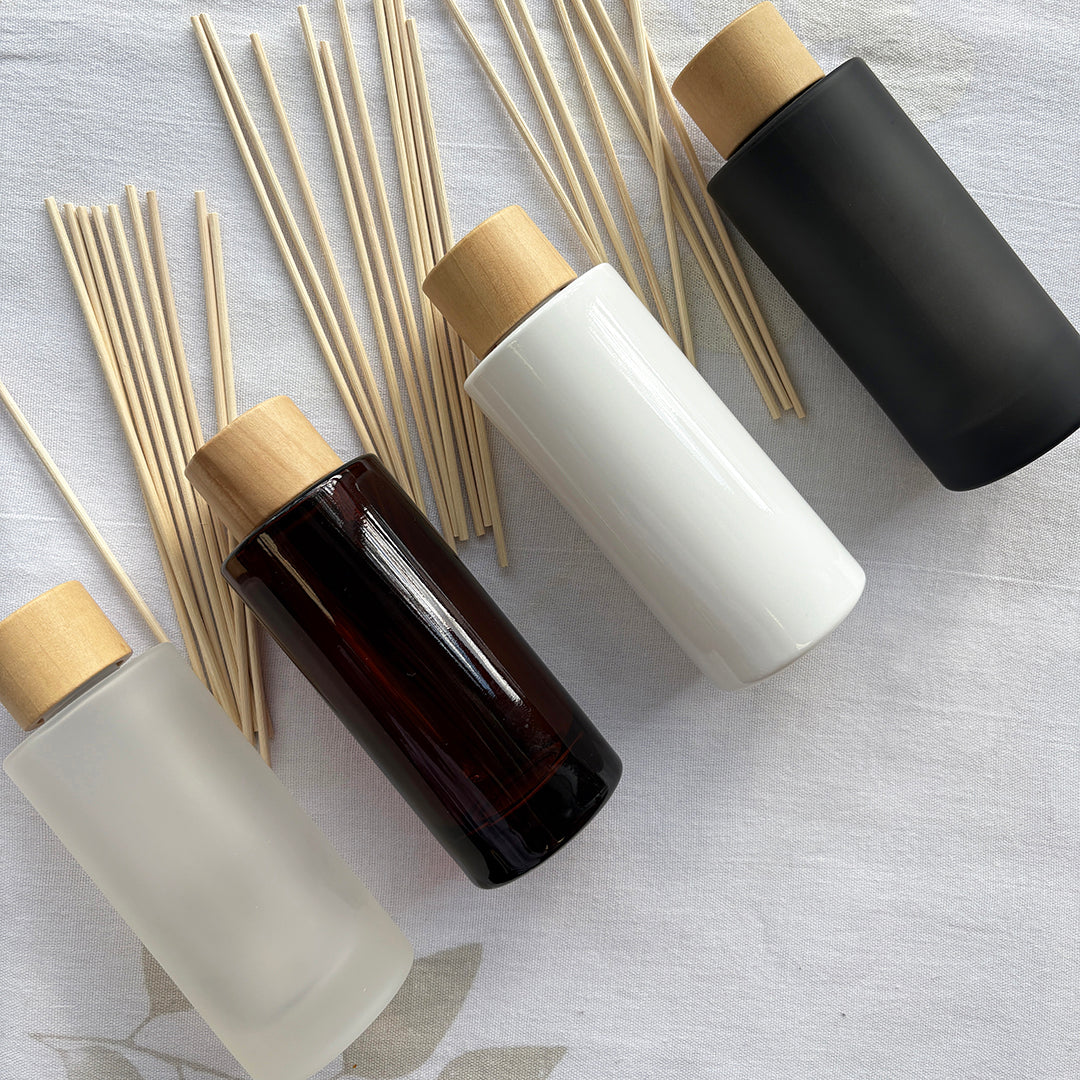 Tall Empty Reed Diffuser Bottle with Reeds Group