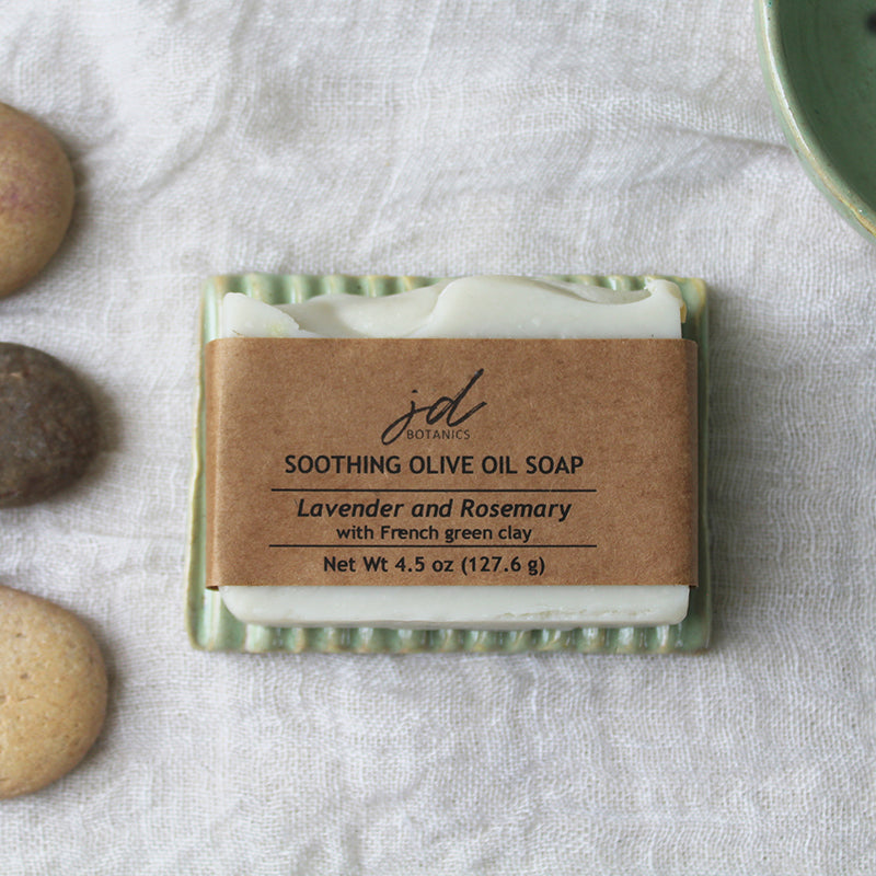 JDBotanics Soothing Olive Oil Soap with French Green Clay