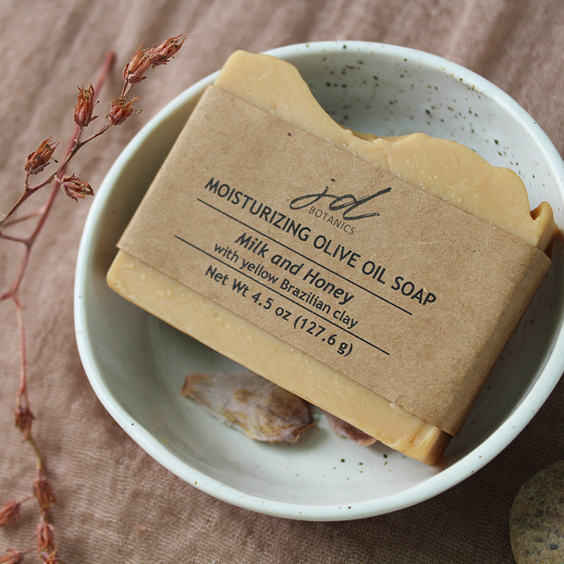 JDBotanics Moisturizing Olive Oil Soap with Yellow Brazilian Clay