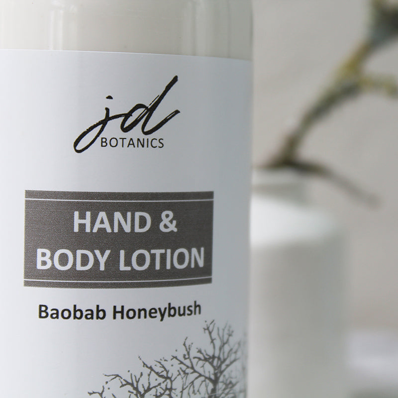 JDBotanics Baobab Honeybush Hand & Body Lotion Large